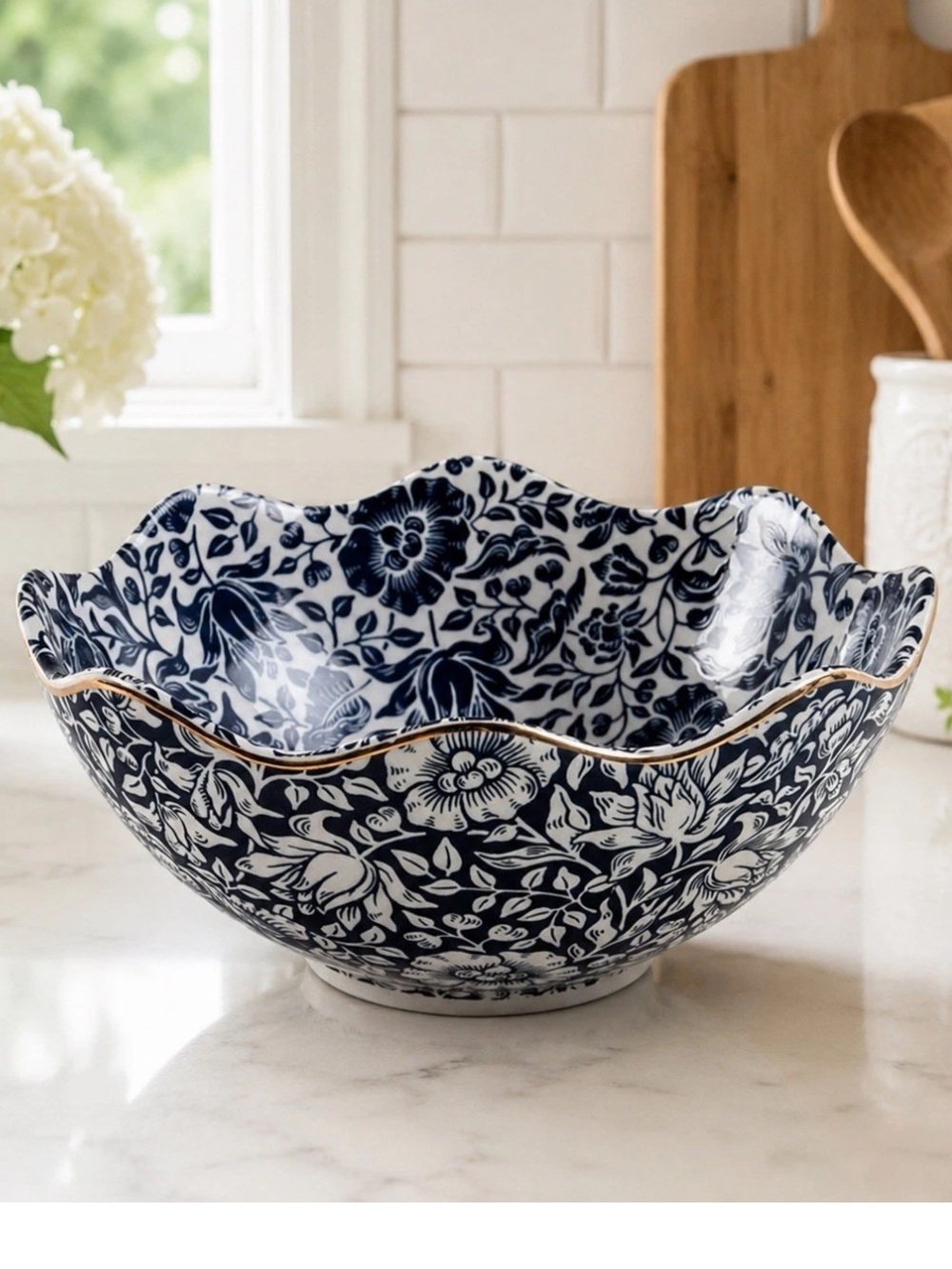 Set of 4 NEW Morris & Co BLUEBELL
Dinner Bowls 7" D × 3» H